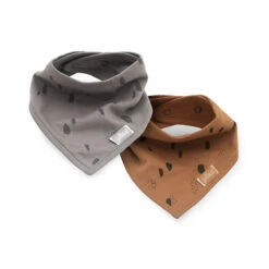 Jollein Bandana Spot Storm Grey / Caramel 2-pack
