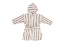 Jollein Badjas 3-4 Jaar Stripe Terry – Olive Green – GOTS