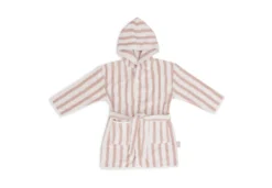 Jollein Badjas 1-2 Jaar Stripe Terry – Wild Rose – GOTS
