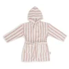 Jollein Badjas 3-4 Jaar Stripe Terry – Wild Rose – GOTS