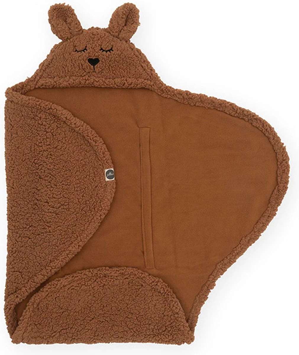 Jollein Wikkeldeken Bunny 100x105cm - Caramel - Afbeelding 2