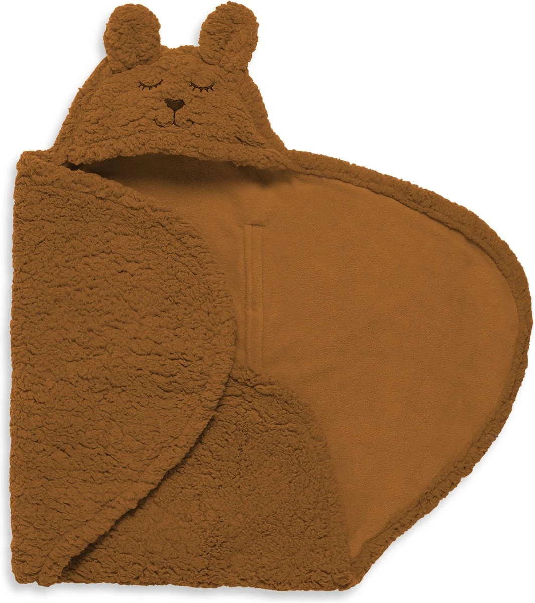 Jollein Wikkeldeken Bunny 100x105cm - Caramel - Afbeelding 4