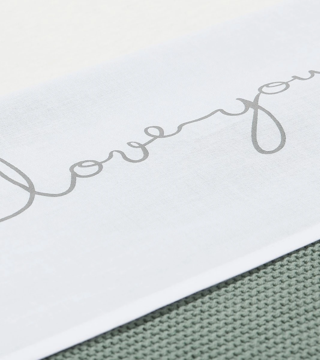 Jollein Baby Laken Wieg 75x100cm Love You - Grey - Afbeelding 5