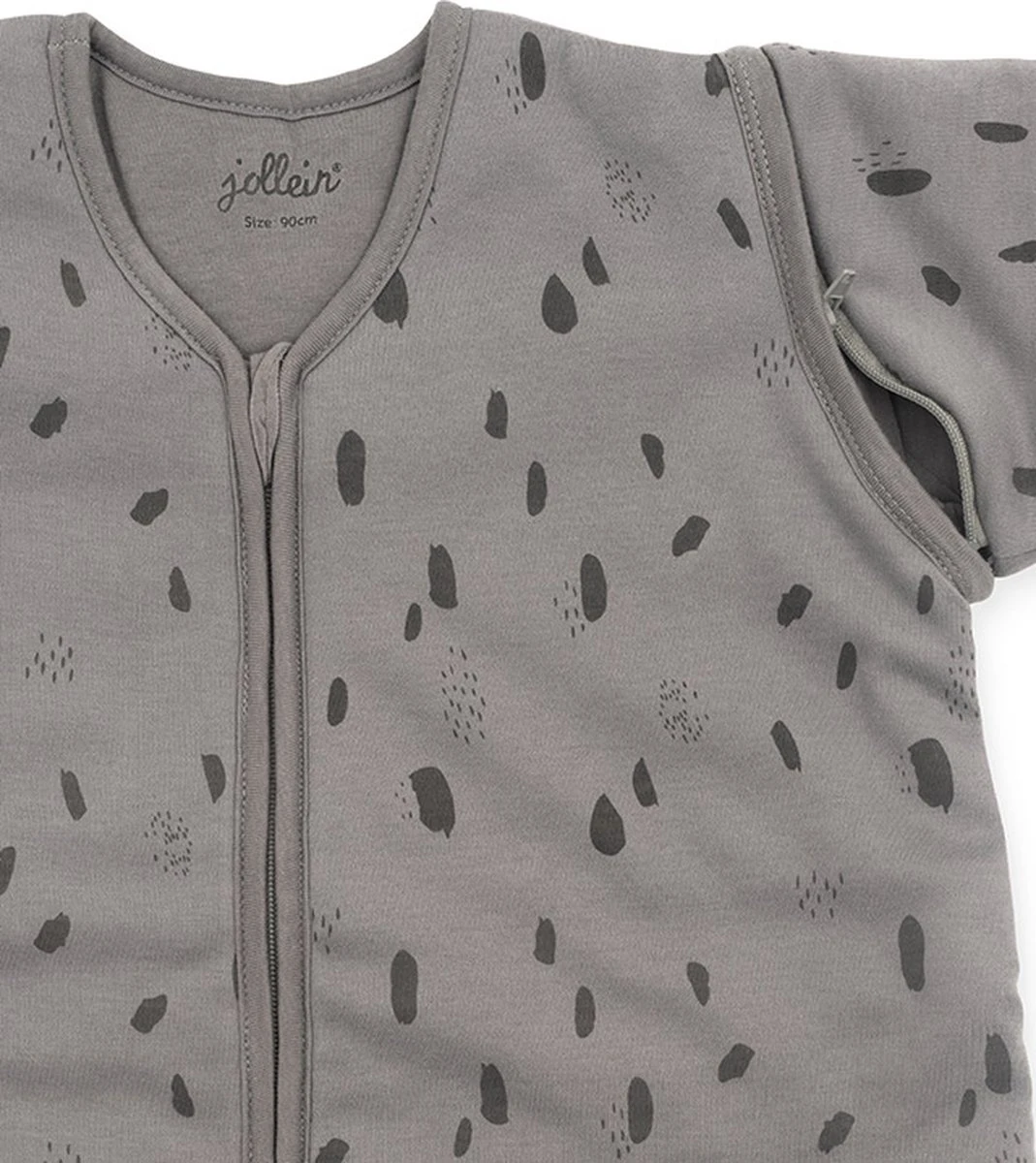 Jollein Baby Baby Winterslaapzak Met Afritsbare Mouw 70cm Spot - Storm Grey - Afbeelding 4