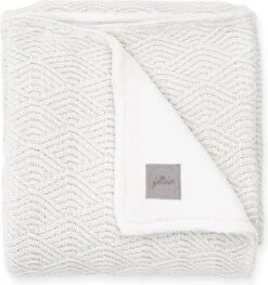 Jollein Baby Deken Wieg 75x100cm River Knit - Cream White/Coral Fleece