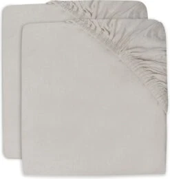 Jollein Baby Hoeslaken Wieg Jersey 40/50x80/90cm - Nougat - 2 Stuks