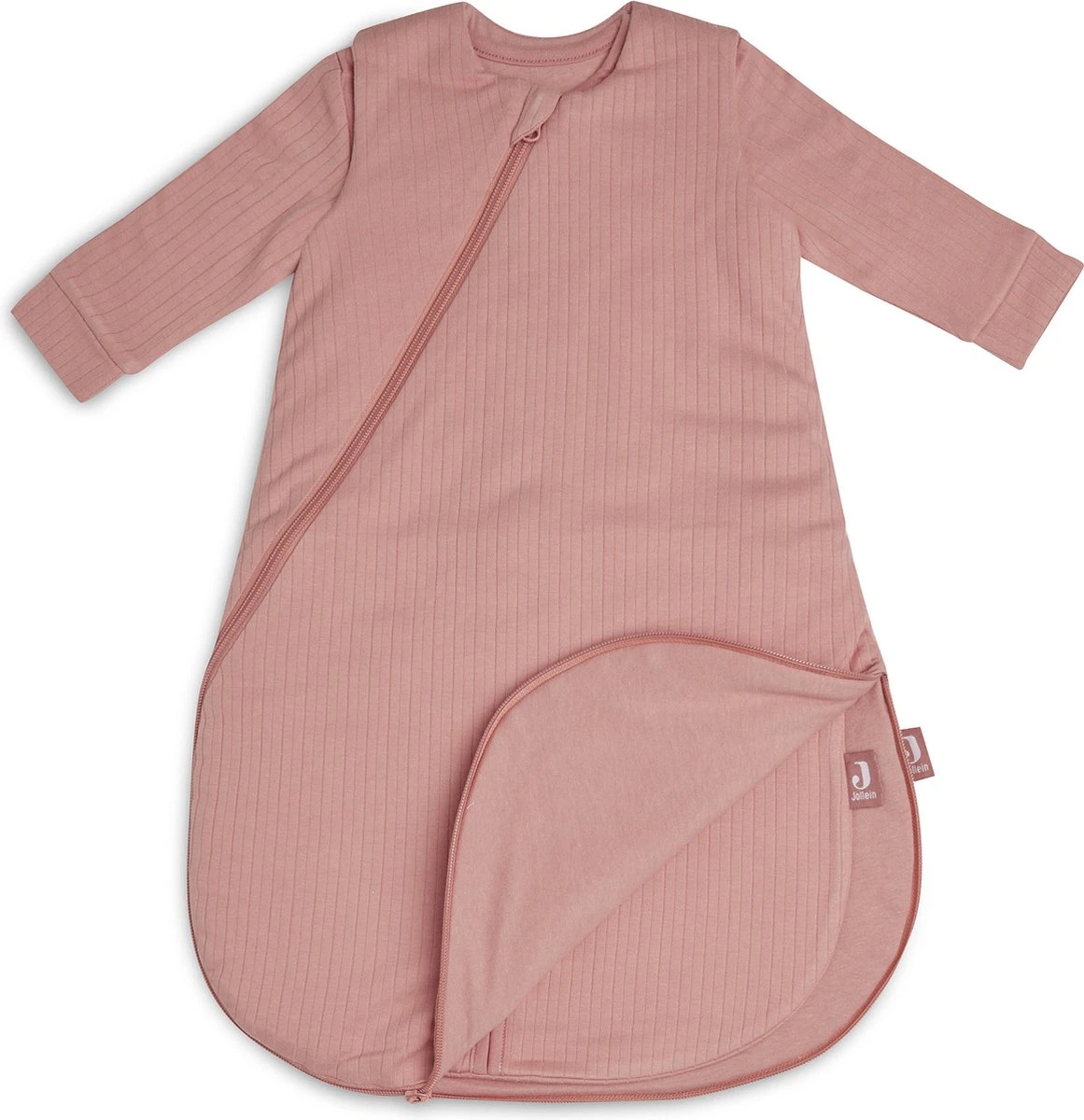 Jollein Baby Newborn Slaapzak 60cm Basic Stripe - Rosewood - Afbeelding 4