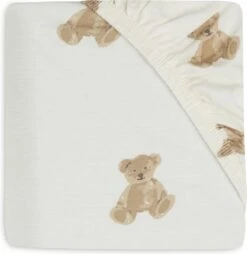 Jollein Baby Hoeslaken Jersey 60x120cm - Teddy Bear