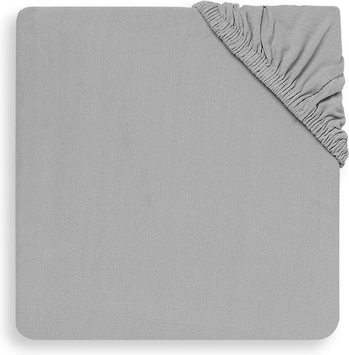 Jollein Baby Hoeslaken Peuterbed Jersey 70x140/75x150cm - Soft Grey - Afbeelding 2