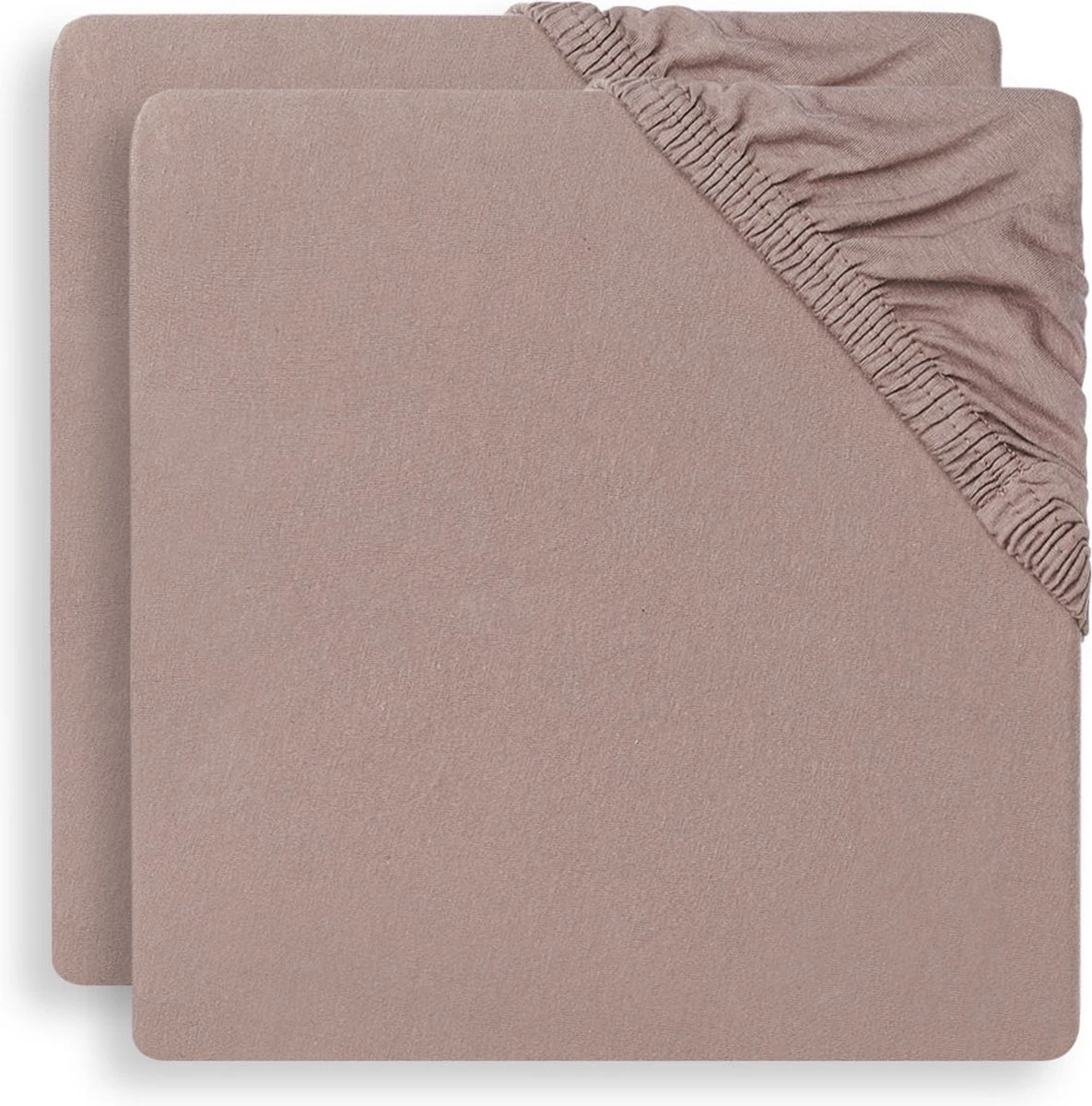 Jollein Baby Hoeslaken Ledikant Jersey 60x120cm - Chestnut - 2 Stuks - Afbeelding 2