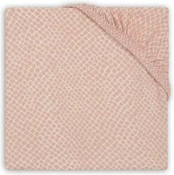 Jollein Baby Hoeslaken Ledikant Jersey 60x120cm Snake - Pale Pink