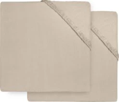 Jollein Baby Hoeslaken Boxmatras Jersey 75x95cm - Nougat - 2 Stuks