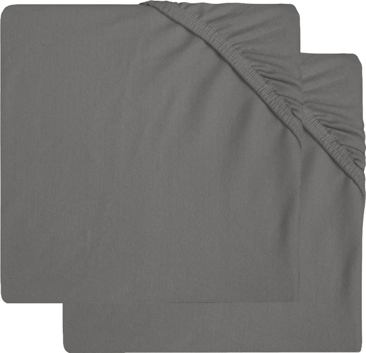 Jollein Baby Hoeslaken Boxmatras Jersey 75x95cm - Storm Grey - 2 Stuks - Afbeelding 6