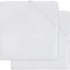 Jollein Baby Hoeslaken Boxmatras Jersey 75x95cm - Wit - 2 Stuks