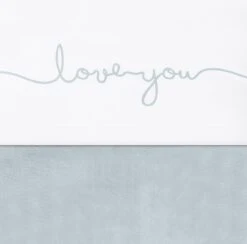 Jollein Baby Laken Wieg 75x100cm Love You - Stone Green