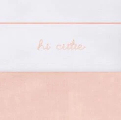 Jollein Baby Laken Ledikant 120x150cm Hi Cutie - Pale Pink