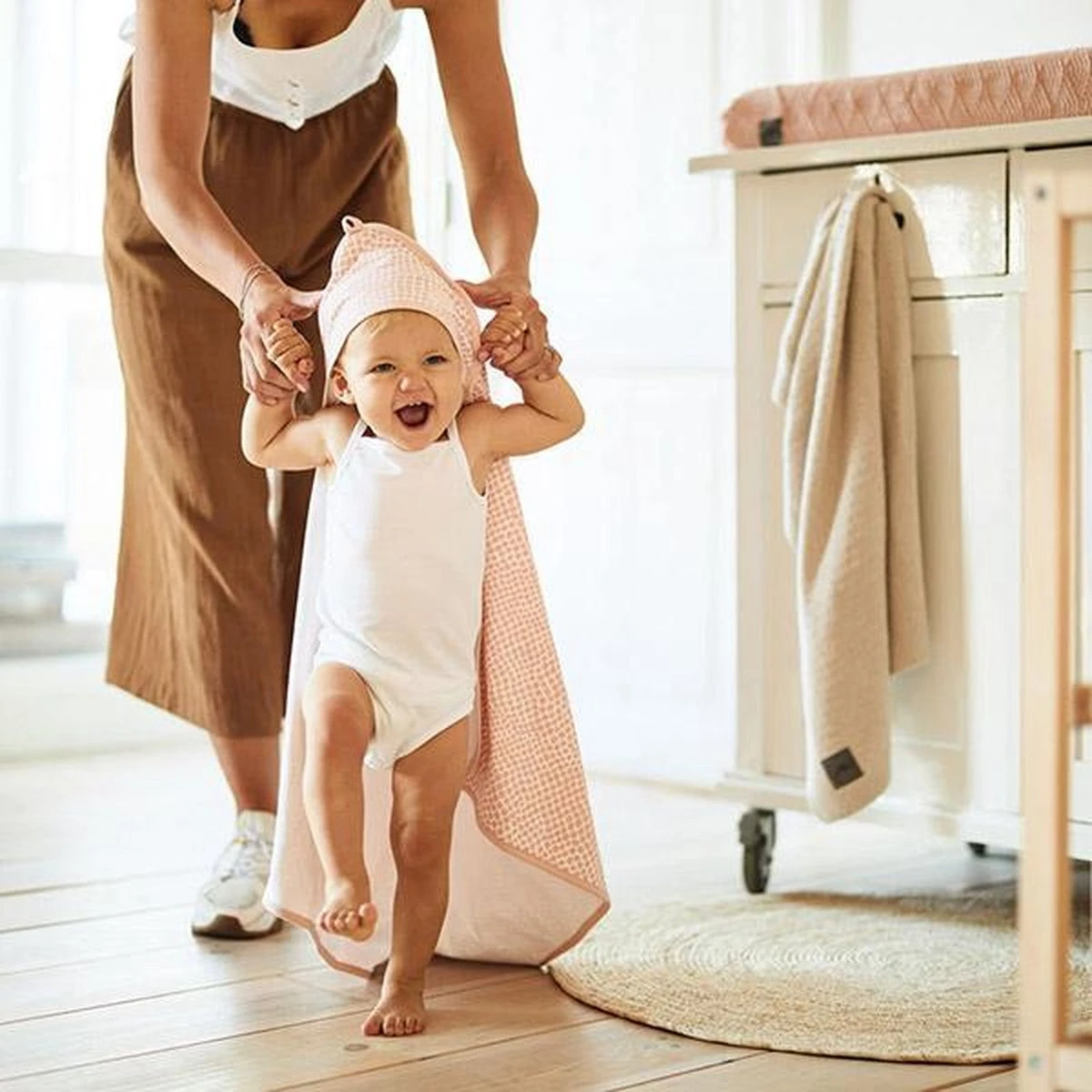 Jollein Baby Deken Wieg 75x100cm Teddy Bliss Knit - Nougat - Afbeelding 8