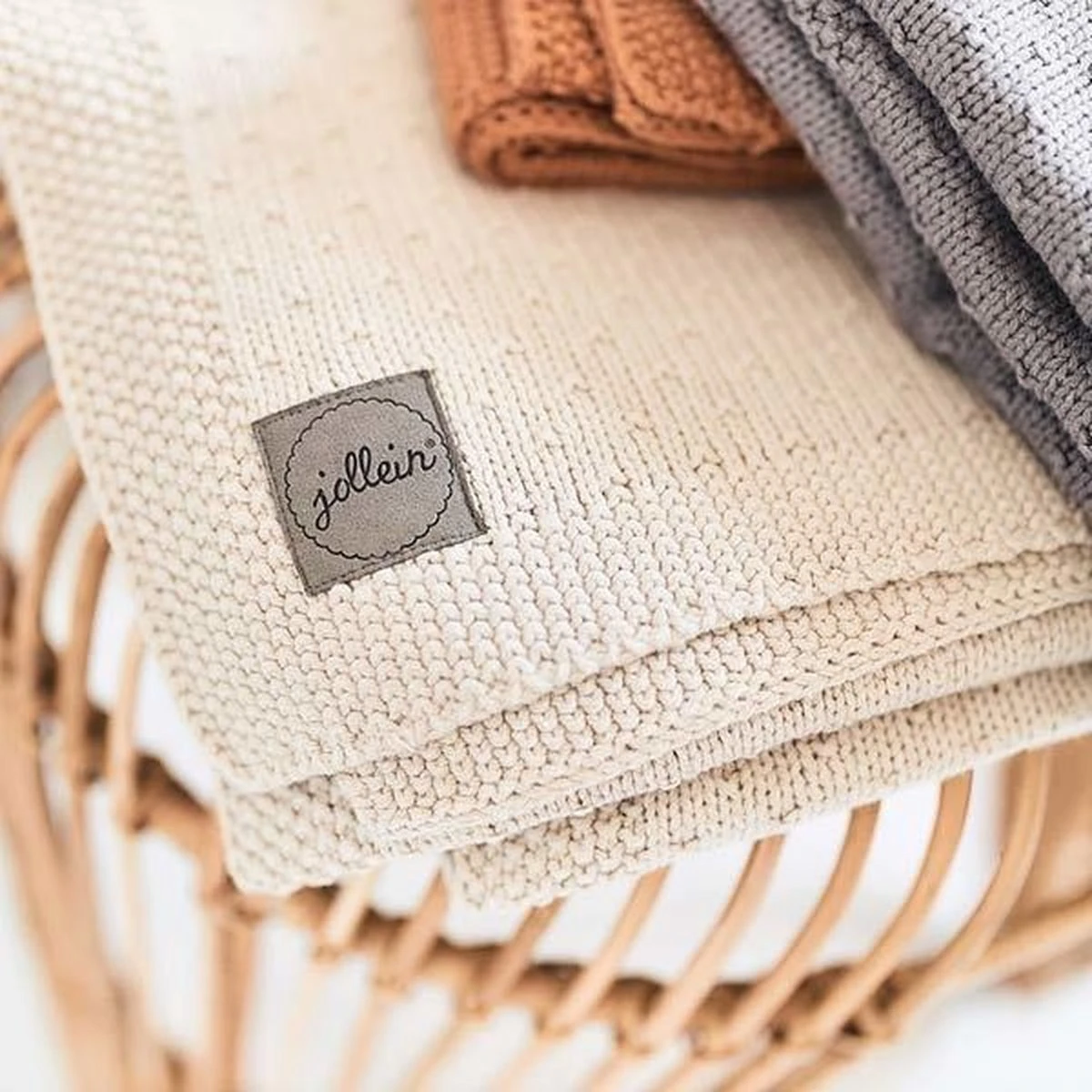 Jollein Baby Deken Wieg 75x100cm Teddy Bliss Knit - Nougat - Afbeelding 13