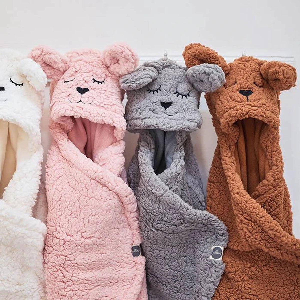 Jollein Wikkeldeken Bunny 100x105cm - Caramel - Afbeelding 12