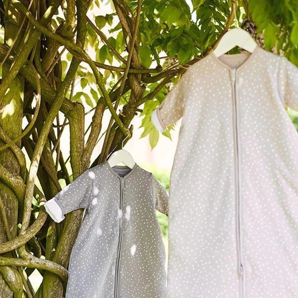 Jollein Baby Baby Winterslaapzak 4-Seizoenen 90cm Spickle - Nougat - Afbeelding 11