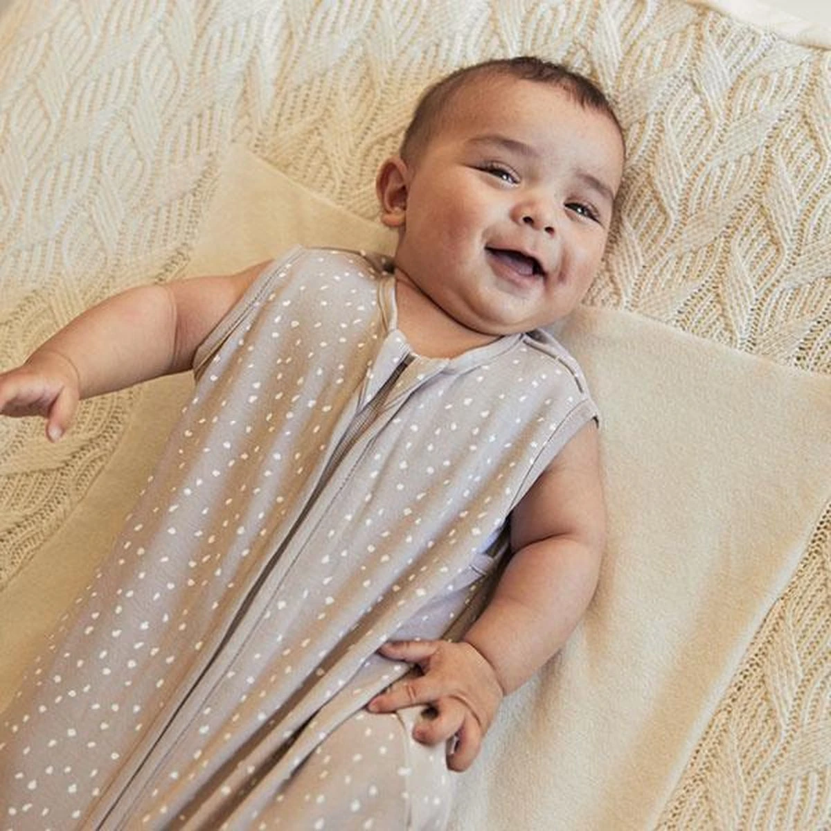 Jollein Baby Baby Winterslaapzak 4-Seizoenen 90cm Spickle - Nougat - Afbeelding 14