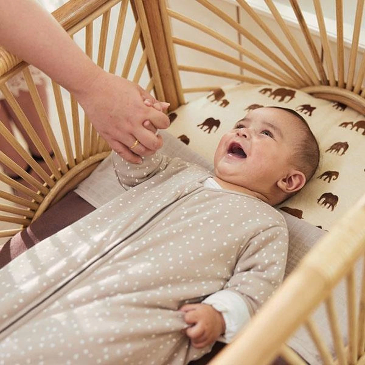 Jollein Baby Baby Winterslaapzak 4-Seizoenen 90cm Spickle - Nougat - Afbeelding 17