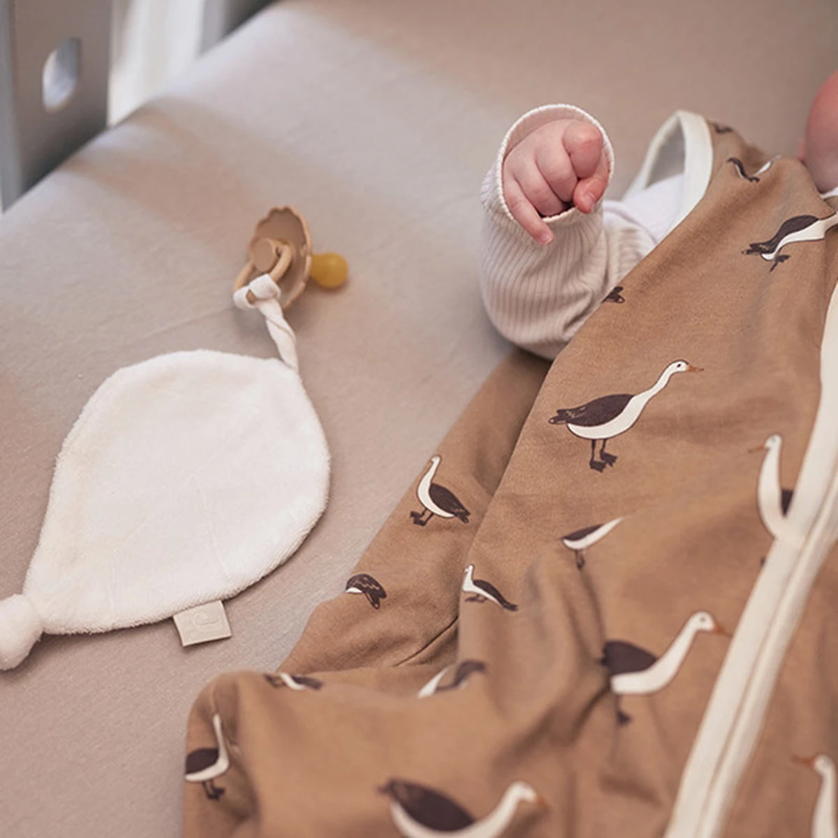 Jollein Baby Slaapzak Jersey 110cm Goose - Biscuit - Afbeelding 13