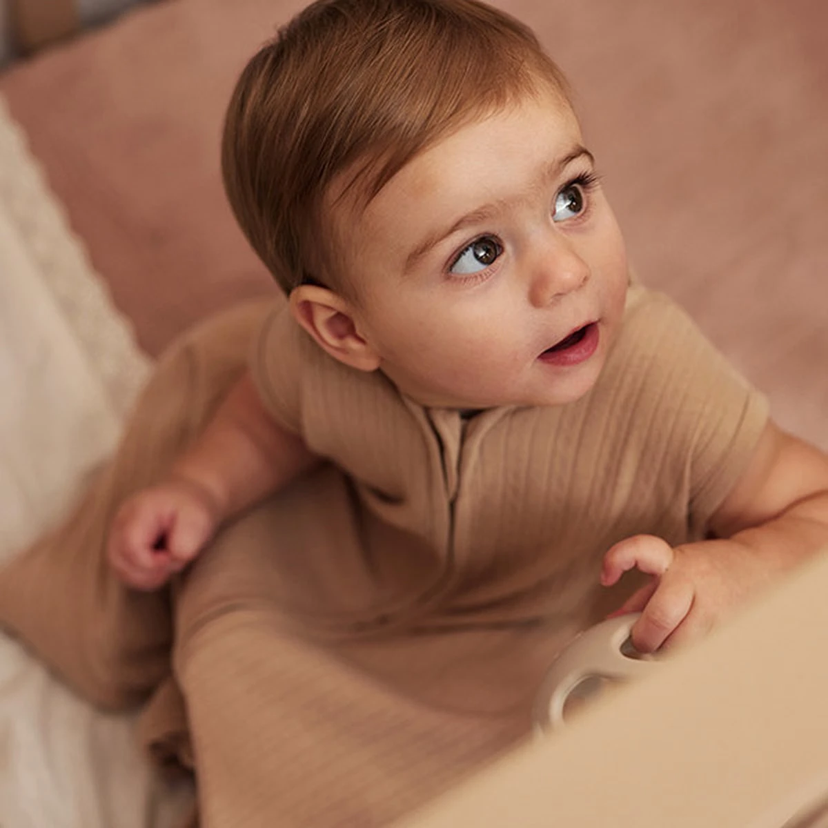 Jollein Baby Slaapzak Jersey 110cm Ajour - Biscuit - Afbeelding 10