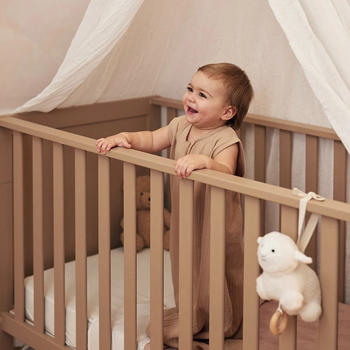 Jollein Baby Slaapzak Jersey 110cm Ajour - Biscuit - Afbeelding 13