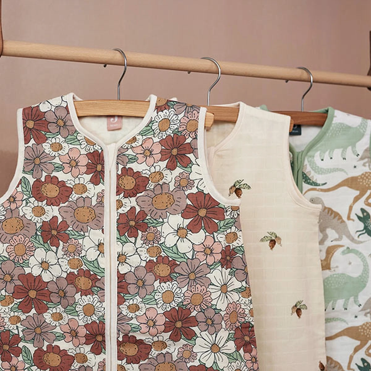 Jollein Baby Slaapzak Hydrofiel 110cm - Rosehip - Afbeelding 9