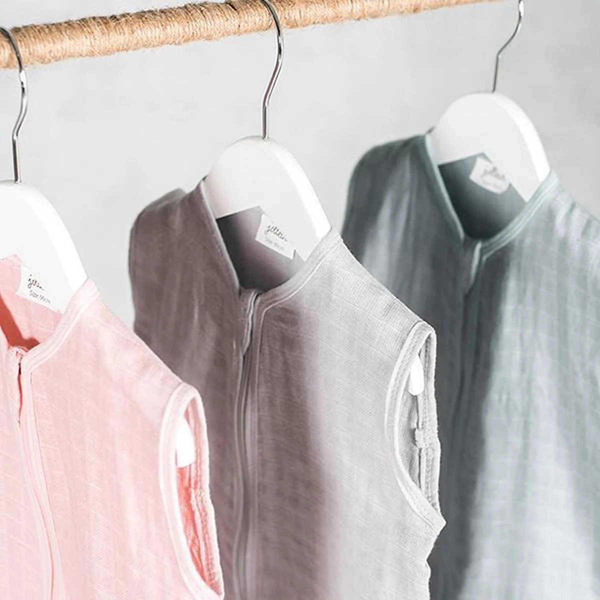 Jollein Baby Slaapzak Hydrofiel 90cm - Pale Pink - Afbeelding 5