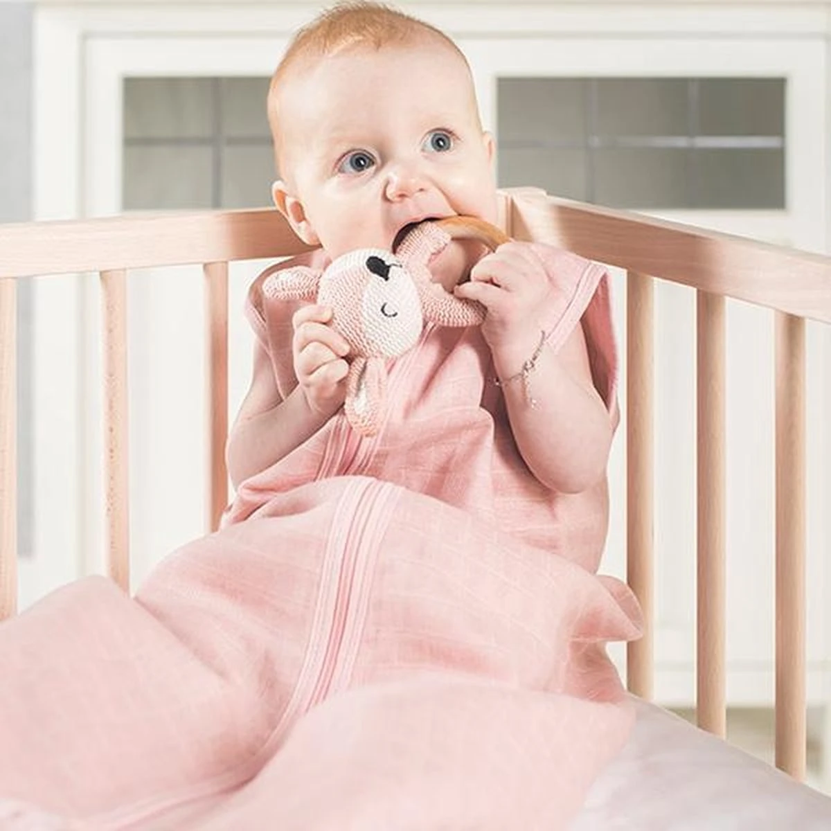 Jollein Baby Slaapzak Hydrofiel 90cm - Pale Pink - Afbeelding 9