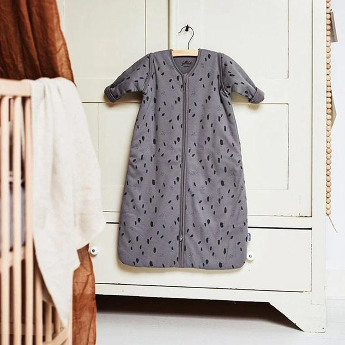Jollein Baby Baby Winterslaapzak Met Afritsbare Mouw 70cm Spot - Storm Grey - Afbeelding 14