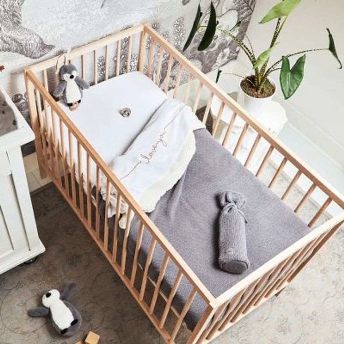 Jollein Baby Hoeslaken Ledikant Jersey 60x120cm - Ivory - 2 Stuks - Afbeelding 8