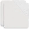 Jollein Baby Hoeslaken Ledikant Katoen 60x120cm - Wit - 2 Stuks
