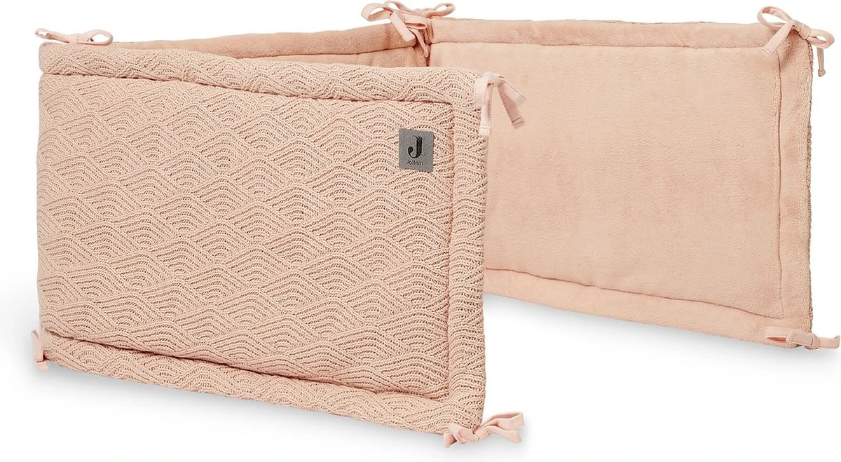 Jollein Bedomrander River Knit 180x35cm - Pale Pink - Afbeelding 8