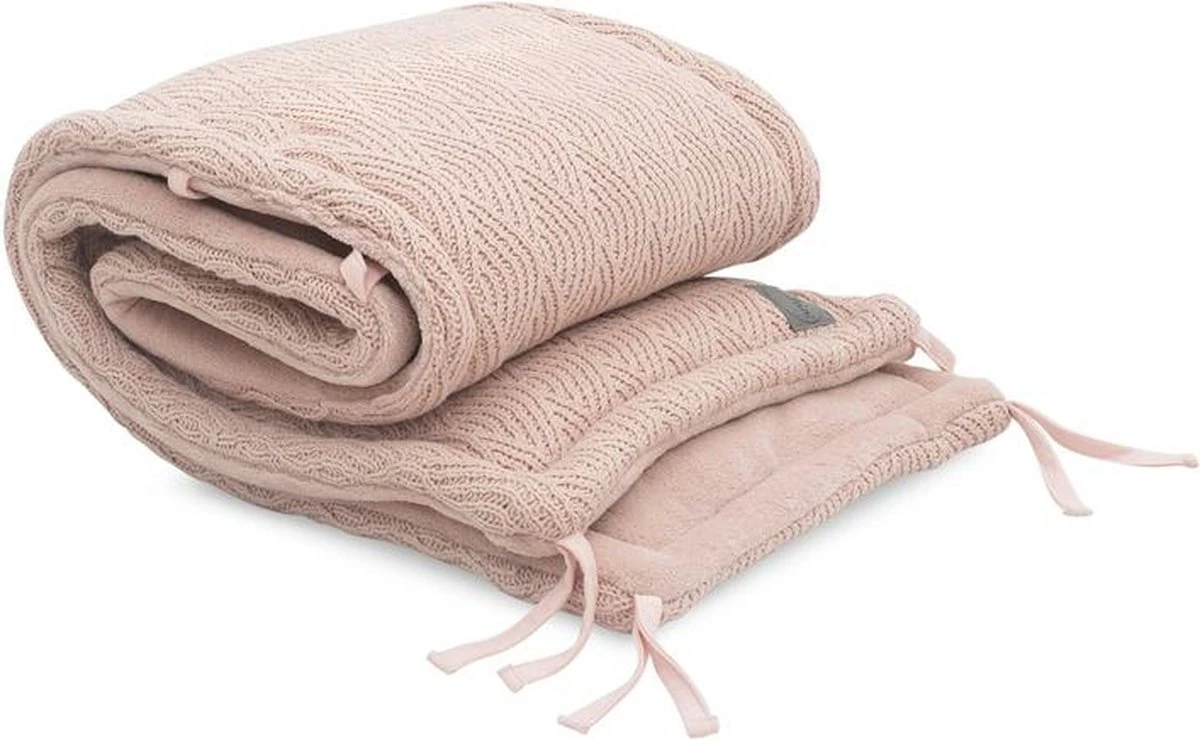 Jollein Bedomrander River Knit 180x35cm - Pale Pink - Afbeelding 10