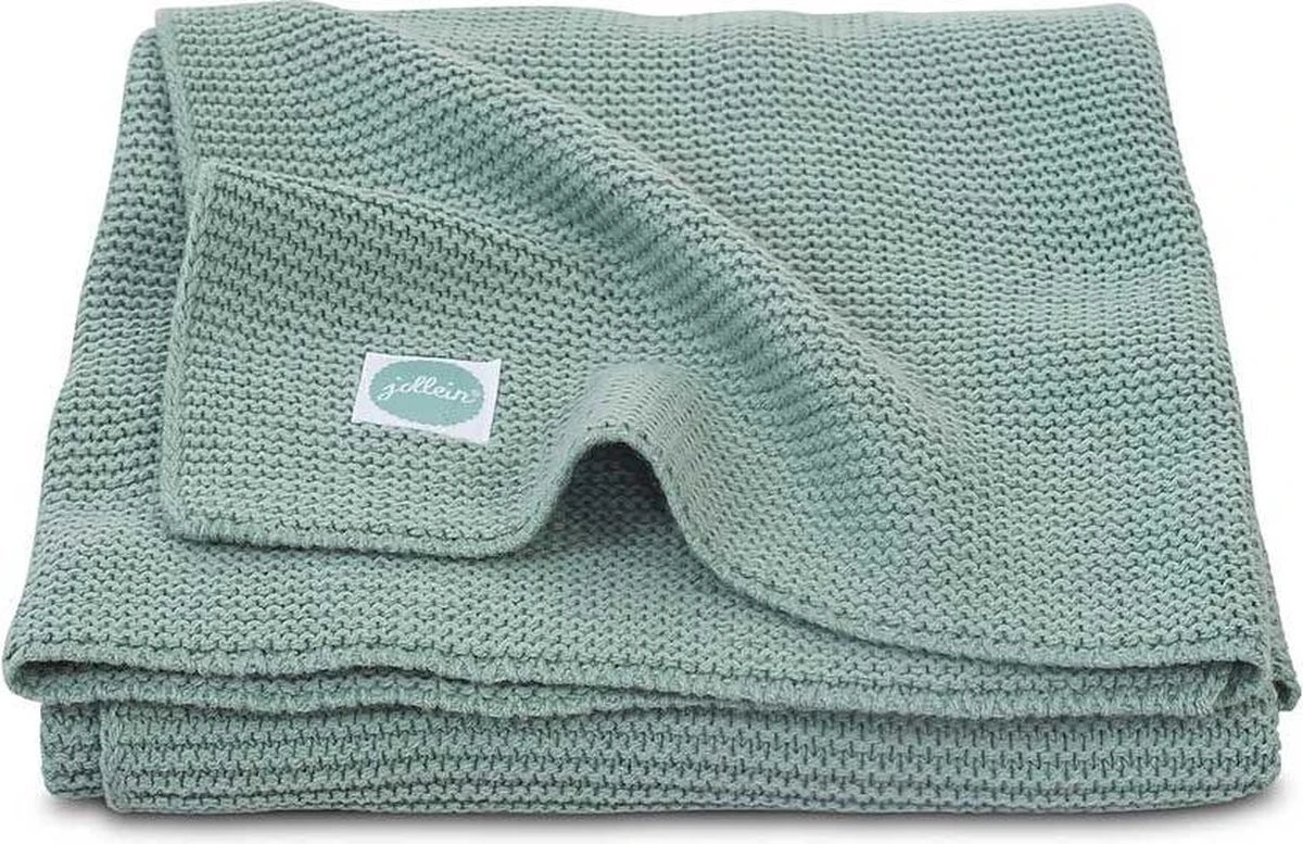 Jollein Baby Deken Ledikant 100x150cm Basic Knit - Forest Green
