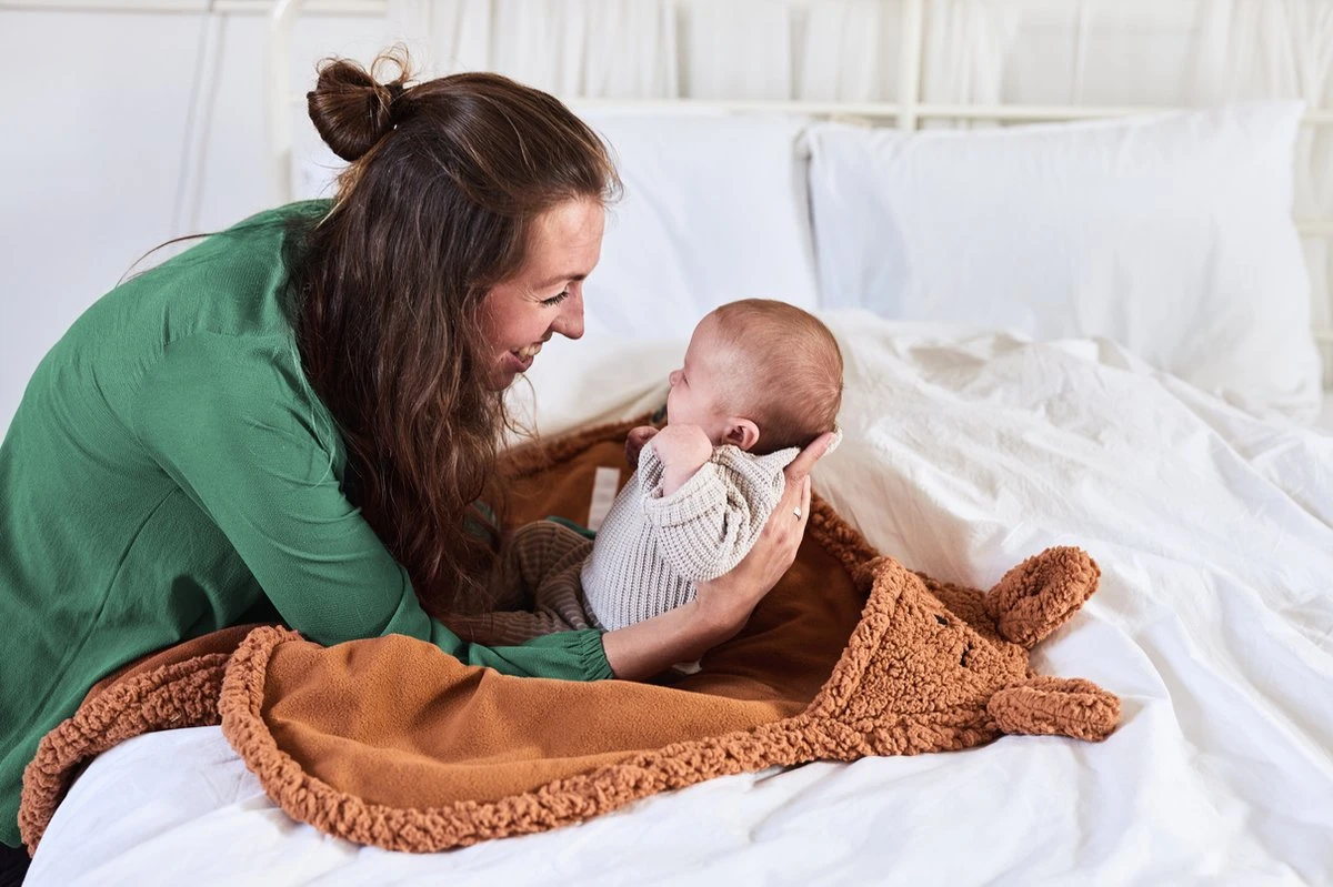 Jollein Wikkeldeken Bunny 100x105cm - Caramel - Afbeelding 13