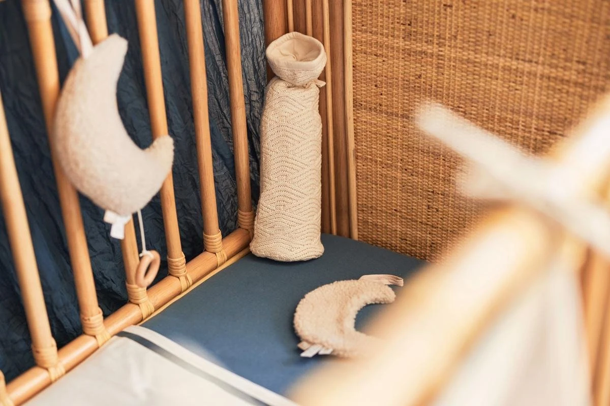 Jollein Baby Hoeslaken Ledikant Jersey 60x120cm - Jeans Blue - 2 Stuks - Afbeelding 4