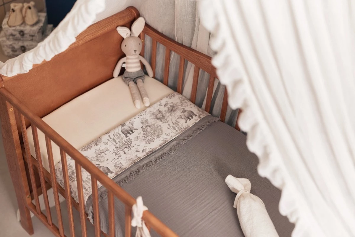 Jollein Baby Laken Ledikant 120x150cm Pimpelmees - Forest Animals - Afbeelding 4