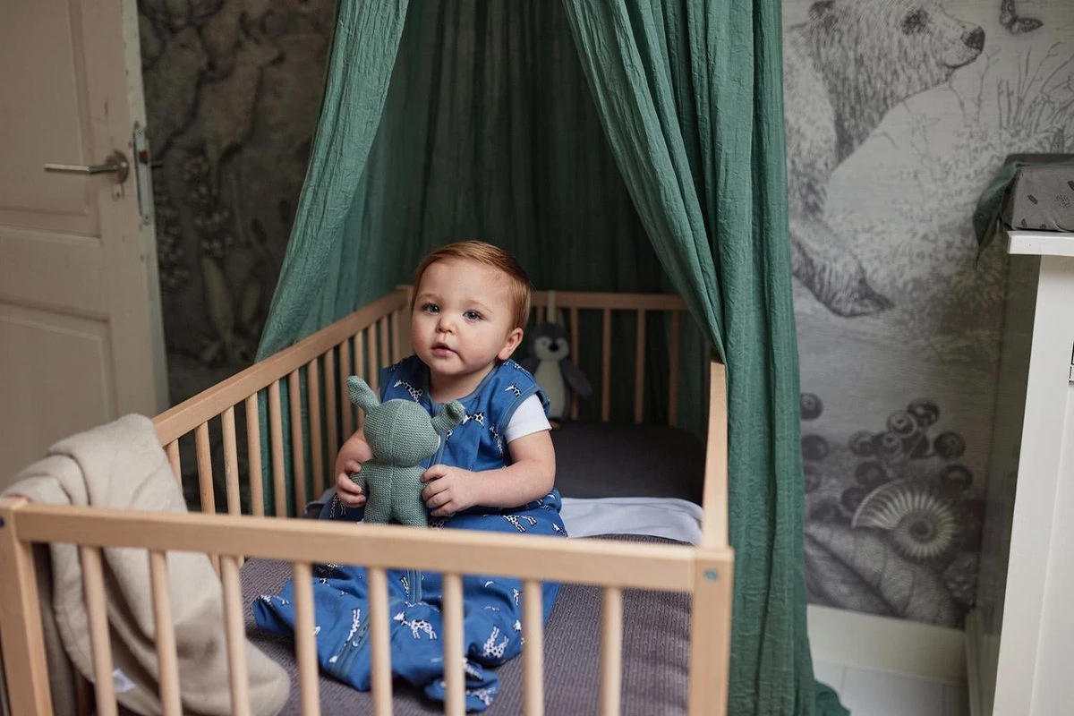 Jollein Baby Slaapzak Jersey 110cm Giraffe - Jeans Blue - Afbeelding 9