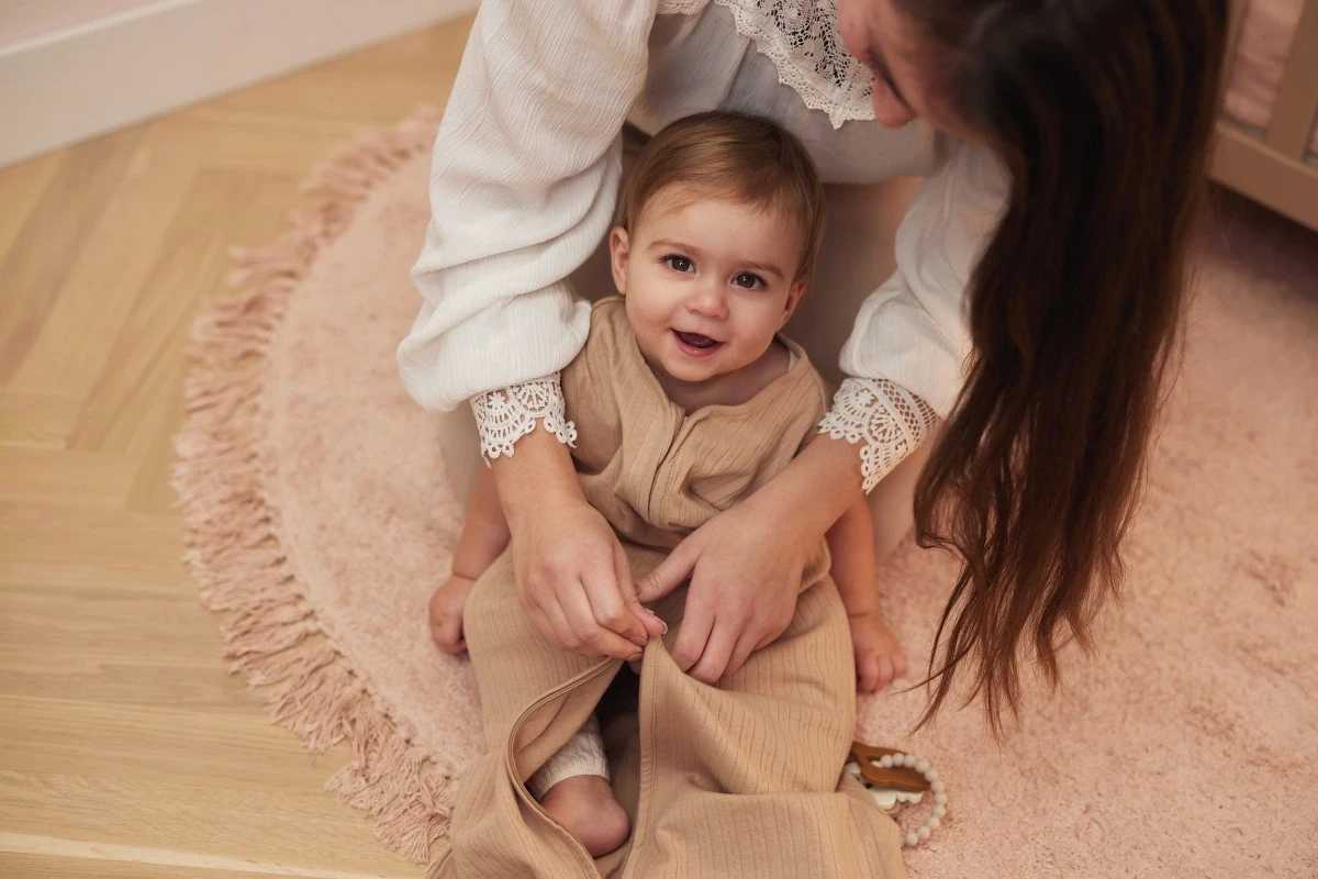 Jollein Baby Slaapzak Jersey 110cm Ajour - Biscuit - Afbeelding 7