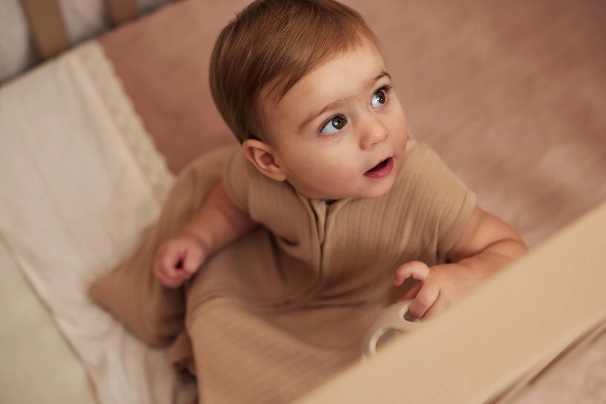 Jollein Baby Slaapzak Jersey 110cm Ajour - Biscuit - Afbeelding 8