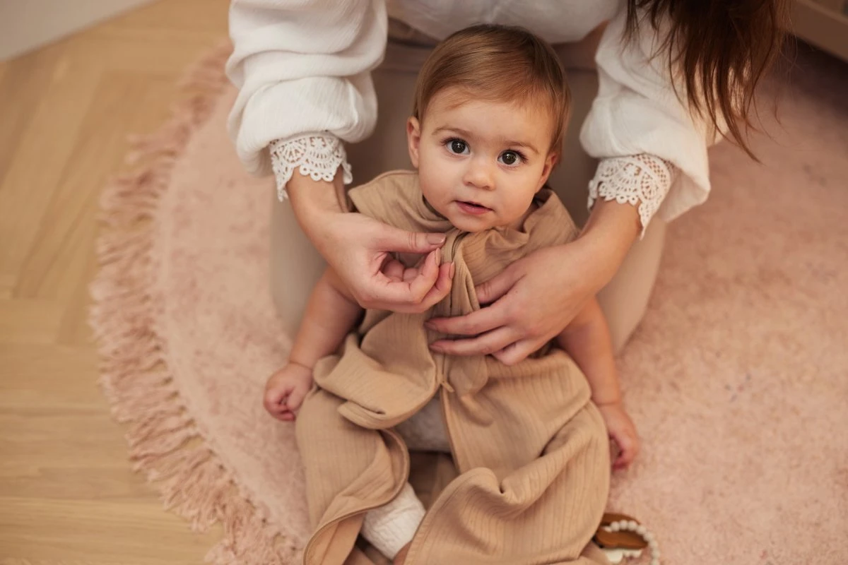 Jollein Baby Slaapzak Jersey 110cm Ajour - Biscuit - Afbeelding 9