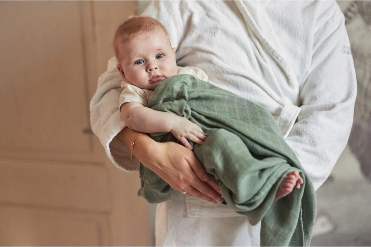 Jollein Baby Deken Ledikant 100x150cm Basic Knit - Forest Green - Afbeelding 9