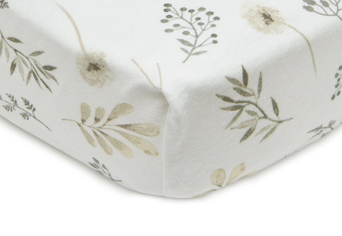 Jollein Hoeslaken Wieg Jersey 40/50x80/90cm Wild Flowers - Afbeelding 3