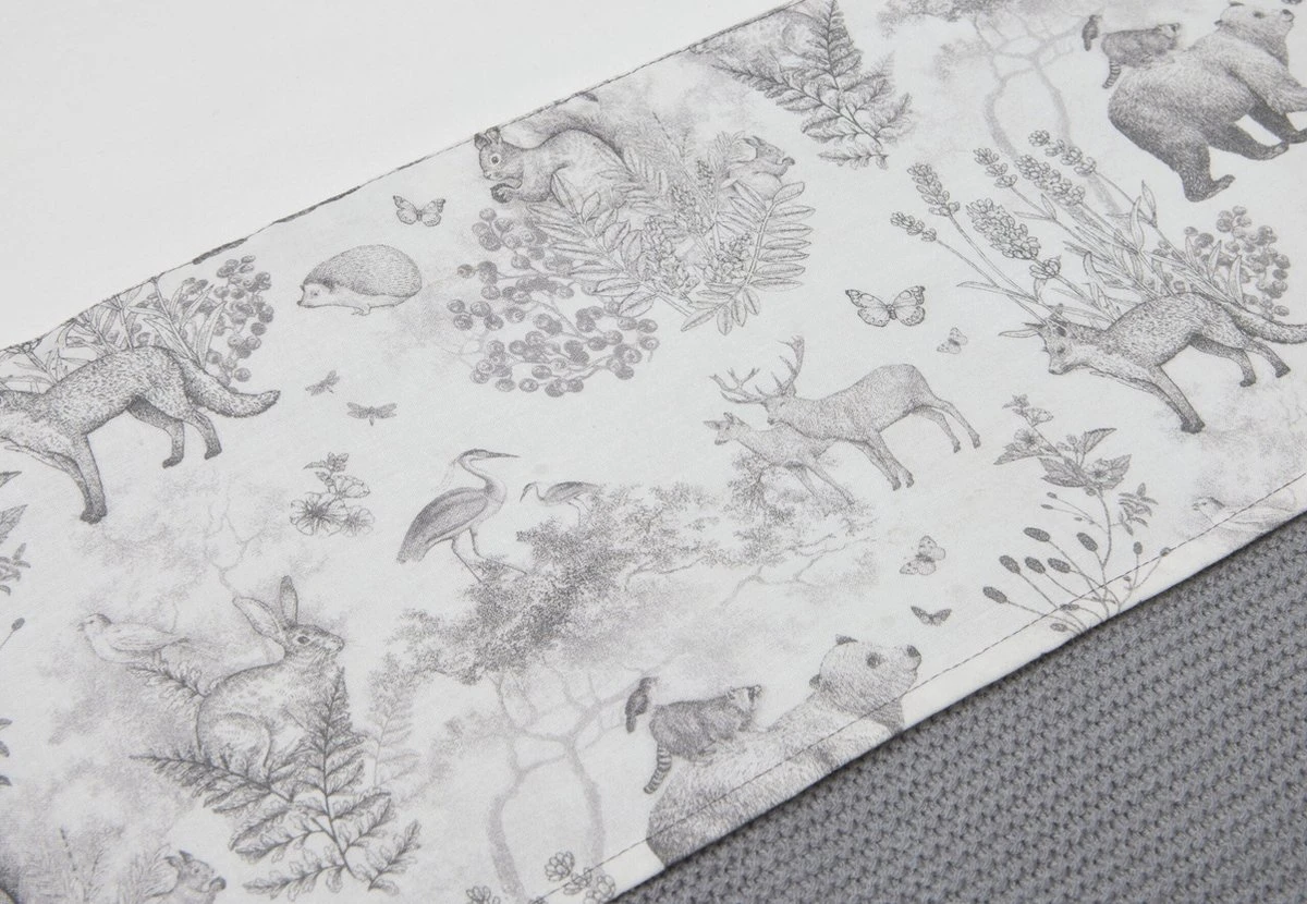 Jollein Baby Laken Ledikant 120x150cm Pimpelmees - Forest Animals - Afbeelding 7