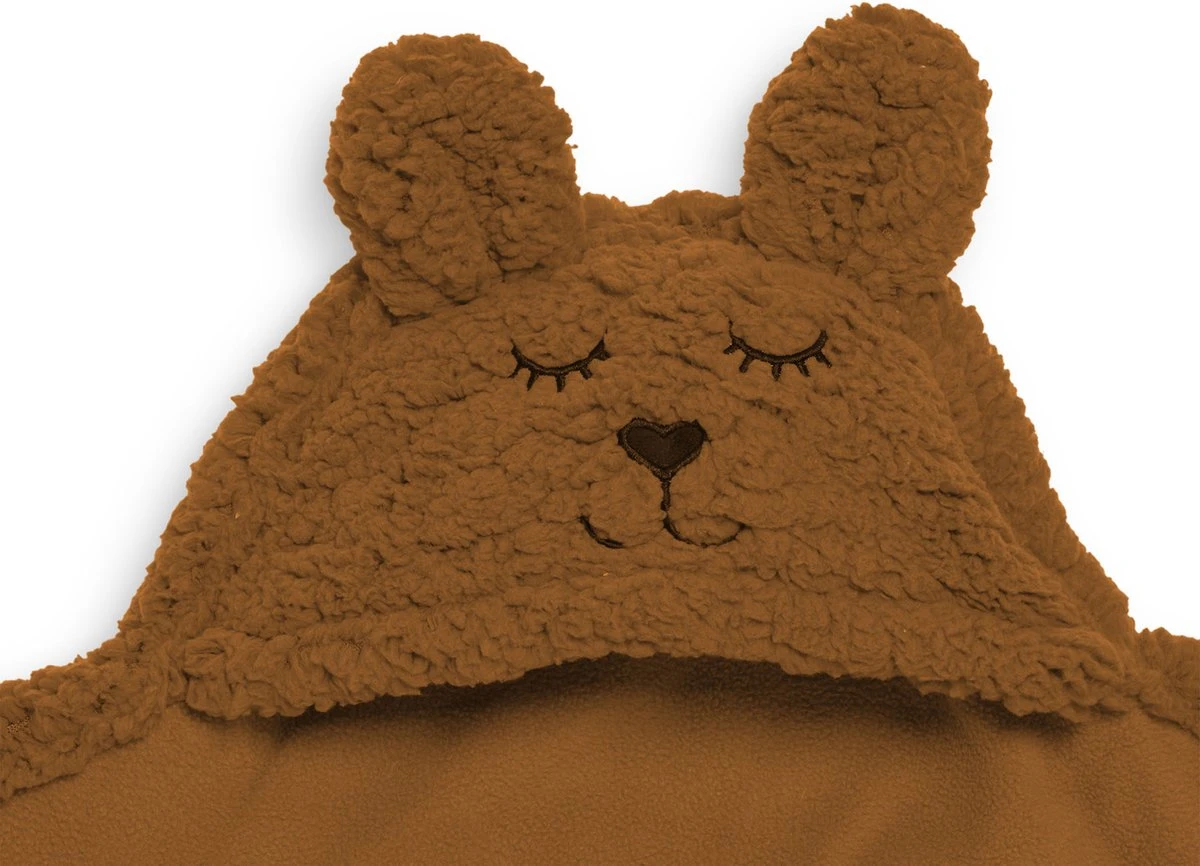 Jollein Wikkeldeken Bunny 100x105cm - Caramel - Afbeelding 6