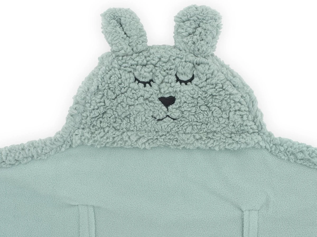 Jollein Wikkeldeken Bunny 100x105cm - Ash Green - Afbeelding 3